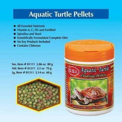 O.S.I. Ocean Star International Turtle Floating Pellets Shrimp Treat 2.86 Oz