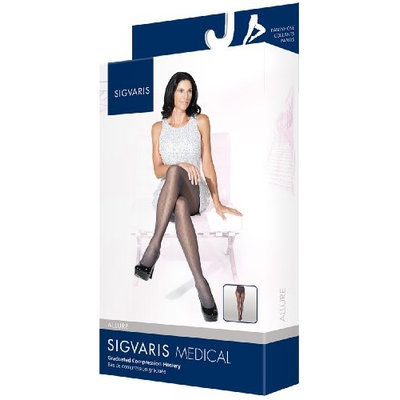 Sigvaris Allure 712PLLW91 20-30 Mmhg Large Long Panty Hose For Women Graphite