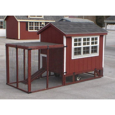 A And L Furniture Co A & L Furniture Henny Penny Super Coop with Yard Kit Wedgewood Blue Black