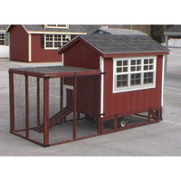 A And L Furniture Co A & L Furniture Henny Penny Super Coop with Yard Kit Charcoal Brown Black