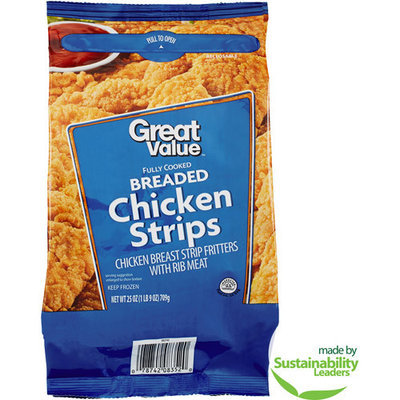 Great Value Crispy Chicken Strips, 25 oz