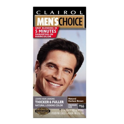 Clairol Men's Choice Color, M66 Natural Darkest Brown (Pack of 3)