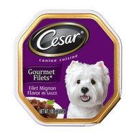 Cesar Canine Cuisine Gourmet Filets in Sauce Rib-Eye Steak Flavor for Small Dogs, 3.5-Ounce Trays (Pack of 24)
