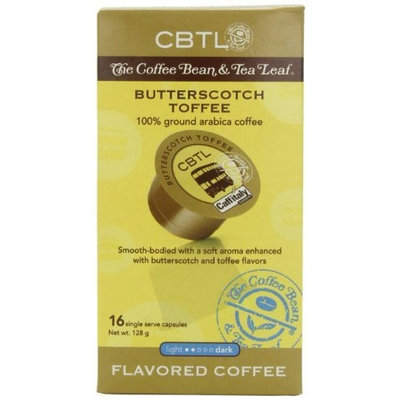 CBTL Butterscotch Toffee Coffee Capsules By The Coffee Bean & Tea Leaf, 16-Count Box