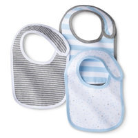 Newborn Boys' 3 Pack Bibs - Alabaster Blue by Circo