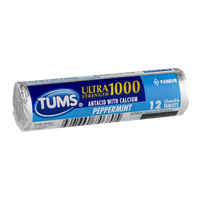 Tums Ultra Strength 1000 Antacid Tablets Peppermint - 12 CT