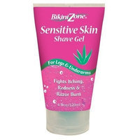 Bikini Zone Anti-Irritation Shave Gel for Sensitive Skin (120 ml), 4-Ounce Tubes (Pack of 6)
