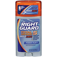 Right Guard Total Defense 5 Power Deodorant, Power Play, 3-Ounce Units (Pack of 6)