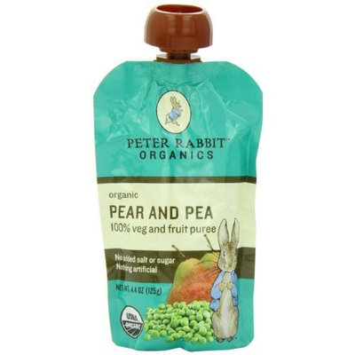 PETER RABBIT ORGANICS 100% Fruit Snack, Pear and Pea, 4.4-Ounce (Pack of 10)