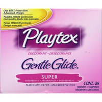 Playtex Deodorant Gentle Glide Super Absorbency Tampons, 16 Each