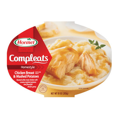 Hormel : Chicken Breast & Gravy w/Mashed Potatoes Compleats Microwave Bowls