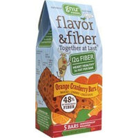 Gnu Foods Flavor and Fiber Bars Orange Cranberry -- 5 Bars