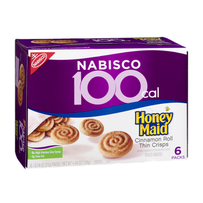 Nabisco 100 Cal Honey Maid Cinnamon Roll Thin Crisps Baked Snacks - 6 PK
