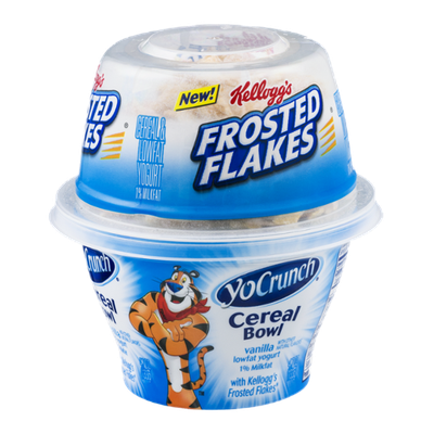 YoCrunch Cereal Bowl Vanilla Lowfat Yogurt with Kellogg's Frosted Flakes