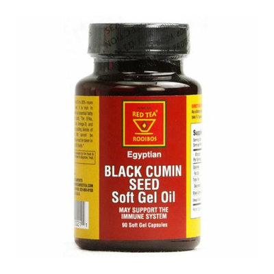 African Red Tea Imports Egyptian Black Cumin Seed 90 Softgel Capsules
