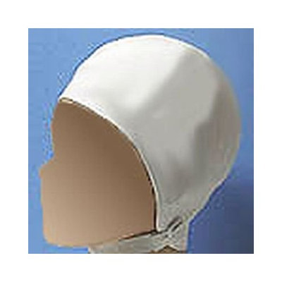 Sun Vogue Swim Cap with Strap Molded White (3-Pack)