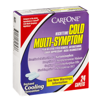 CareOne Nighttime Cold Multi-Symptom Caplets - 24 CT