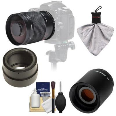 Samyang 500mm f/8.0 Mirror Lens with 2x Teleconverter (=1000mm) for Sony Alpha NEX-C3, NEX-F3, NEX-5, NEX-5N, NEX-7 Digital Cameras