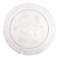 King Zak Ind Lillian Tablesettings 13270 D'Vine 7 in. Clear D'Vine Plate Dinnerware - 240 Per Case