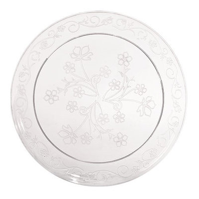 King Zak Ind Lillian Tablesettings 13270 D'Vine 7 in. Clear D'Vine Plate Dinnerware - 240 Per Case