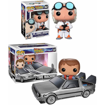 Funko Pop! Back to the Future Movie Vinyl Collectors Set: Doc Emmet Brown & Pop! Ride Delorean with Marty McFly