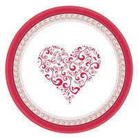 Hanna K Signature Hanna K. Signature 97090 9 in. Plate Valentine Heart - 800 Per Case