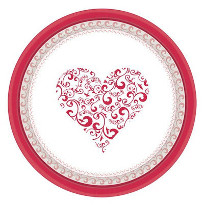 Hanna K Signature Hanna K. Signature 97090 9 in. Plate Valentine Heart - 800 Per Case