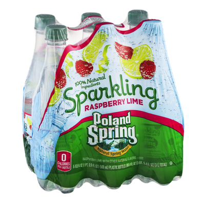 Poland Spring Sparkling Water Raspberry Lime - 6 PK