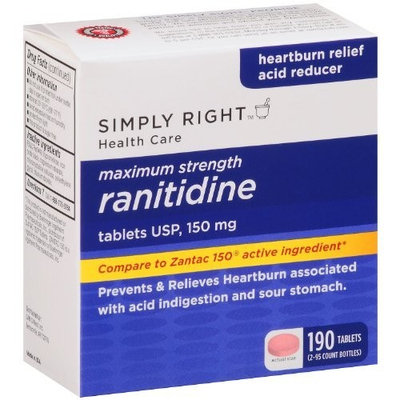 Members Mark Simply Right Ranitidine , Acid Reducer 150 Mg 190 Tablet Count - Compare to Zantac 150