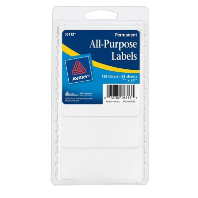 Avery Consumer Products All purpose Label (Pack of 128)
