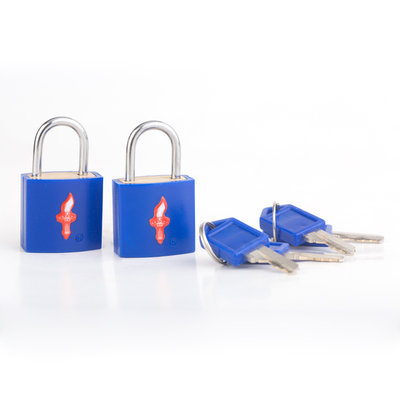 Safe Skies Locks Safe Skies 85a Neon TSA Padlocks 2P Neon Blue