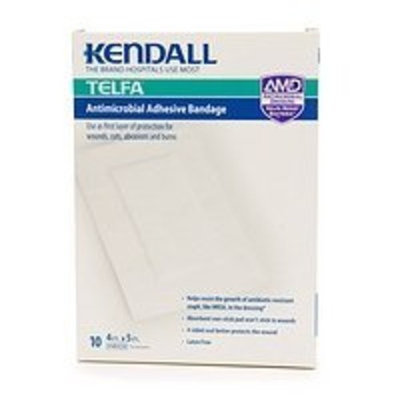 Kendall Telfa AMD Antimicrobial Adhesive Bandage, 4in. x 5in. 10 ea