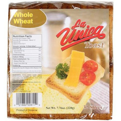 La Unica: Whole Wheat Toast, 7.76 oz