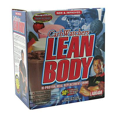 CarbWatchers Lean Body Neapolitan Hi-Protein Meal Replacement Shake Powder
