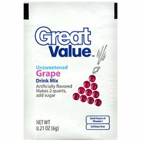 Great Value : Unsweetened Grape Drink Mix