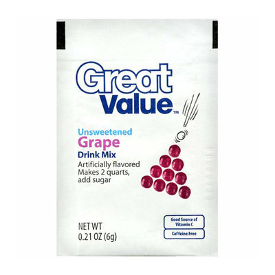 Great Value : Unsweetened Grape Drink Mix