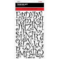 SEI 1-1/2-Inch Curly Letter Iron on Transfers, Black, 2 Sheet