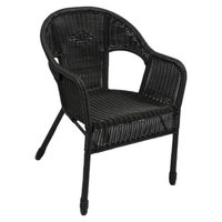 International Caravan Chelsea 3-Piece Wicker Patio Bistro Furniture Set - Antique Black