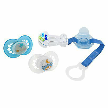 MAM Baby 6+ Months Blue Night Pacifiers with Pacifier Clip and Cover