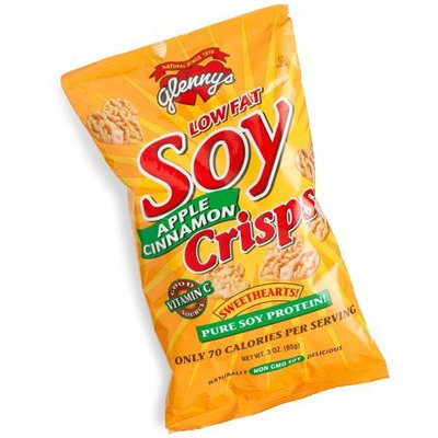 Glenny's Low Fat Soy Crisps, Apple Cinnamon, 3-Ounce Bags (Pack of 12)