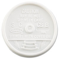 Dart White Plastic Sip-Thru Lid