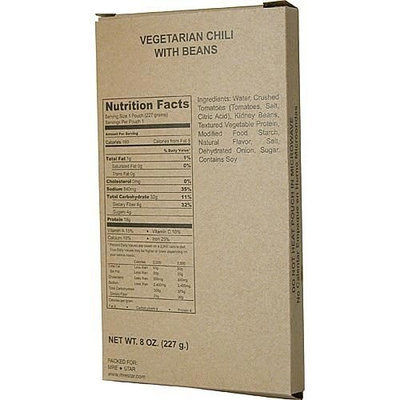 Hormel MRE (Meal Ready to Eat) Entrée - Vegetarian Chili with Beans