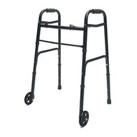 Lumex Adult Folding Walker with Wheels