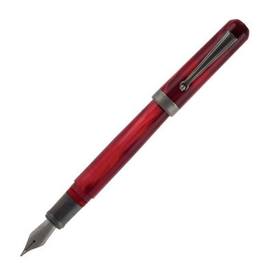Delta Serena Fountain Pen, Red Shimmer, Fine Nib