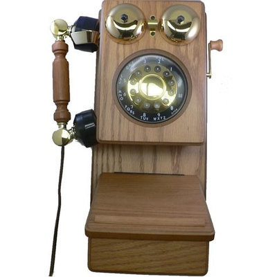 Golden Eagle Novelty GOLD-GEE-8705K Novelty Country Wood Phone Oak