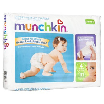 Munchkin Super Premium Diapers Jumbo Pack - Size 4 (31 Count)
