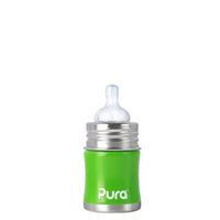 Pura Stainless Kiki Infant Bottle Stainless Steel, 5 Ounce, Spring Green (Discontinued by Manufacturer)