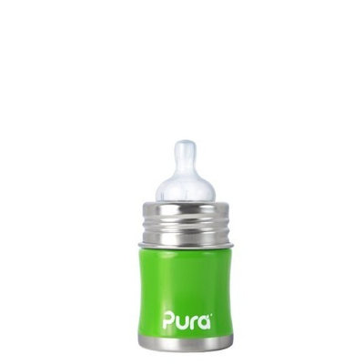 Pura Stainless Kiki Infant Bottle Stainless Steel, 5 Ounce, Spring Green (Discontinued by Manufacturer)