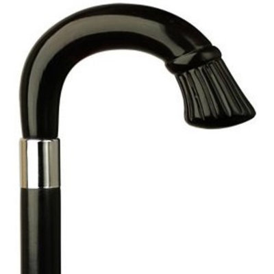Harvy Crown Nose Crook Cane Black Maple Shaft, Shell Handle -Affordable Gift! Item #DHAR-9120839