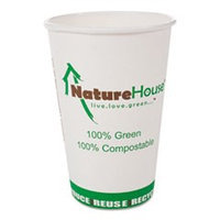 NatureHouse Compostable Paper/PLA Cup 10oz White 1000/Carton (NatureHouse NAHC010)